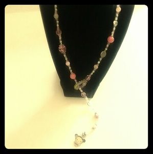 Kawaii pretty in pink loop necklace